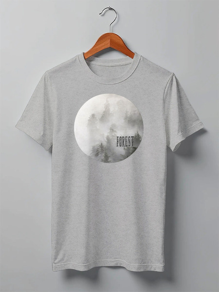 Заказать мужскую футболку в Москве. Футболка классическая Forest от oneredfoxstore@gmail.com - готовые дизайны и нанесение принтов.