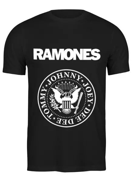 Заказать мужскую футболку в Москве. Футболка классическая Ramones  от rancid - готовые дизайны и нанесение принтов.