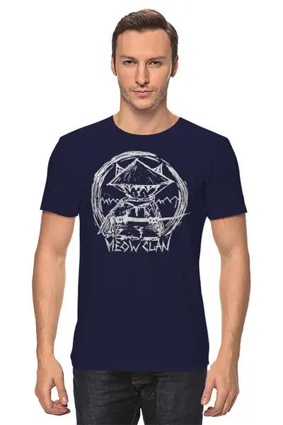 Заказать мужскую футболку в Москве. Футболка классическая Meow-Tang Clan от oneredfoxstore@gmail.com - готовые дизайны и нанесение принтов.