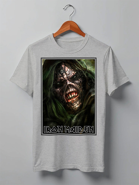 Заказать мужскую футболку в Москве. Футболка классическая Iron Maiden Band от Leichenwagen - готовые дизайны и нанесение принтов.
