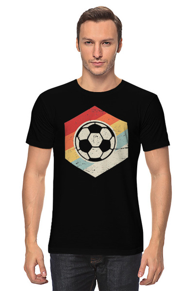 Заказать мужскую футболку в Москве. Футболка классическая Футбольный мяч от skynatural - готовые дизайны и нанесение принтов.