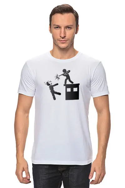 Заказать мужскую футболку в Москве. Футболка классическая Zombies от oneredfoxstore@gmail.com - готовые дизайны и нанесение принтов.