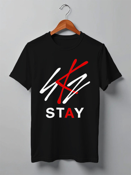 Заказать мужскую футболку в Москве. Футболка классическая STRAY KIDS  от geekbox - готовые дизайны и нанесение принтов.