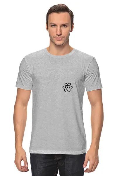 Заказать мужскую футболку в Москве. Футболка классическая Atom sctructure от Костя Михеев - готовые дизайны и нанесение принтов.