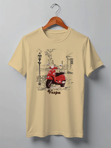 Заказать мужскую футболку в Москве. Футболка классическая Vespa. Веспа от OEX design - готовые дизайны и нанесение принтов.