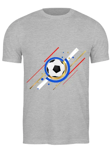 Заказать мужскую футболку в Москве. Футболка классическая Футбол от Ирина - готовые дизайны и нанесение принтов.