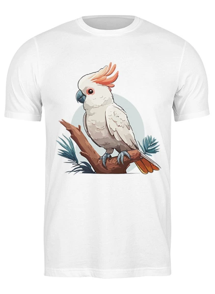 Заказать мужскую футболку в Москве. Футболка классическая Попугай   от Print design  - готовые дизайны и нанесение принтов.