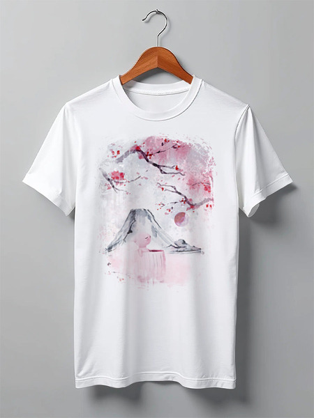 Заказать мужскую футболку в Москве. Футболка классическая Japan Cat от oneredfoxstore@gmail.com - готовые дизайны и нанесение принтов.