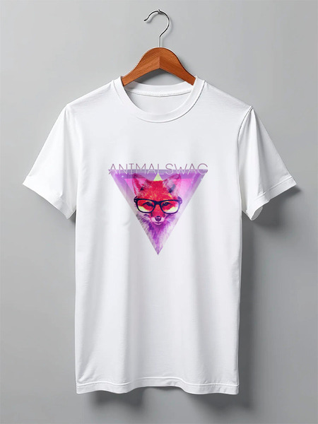 Заказать мужскую футболку в Москве. Футболка классическая "ANIMALSWAG" collection: fox от Octopuslabel - готовые дизайны и нанесение принтов.