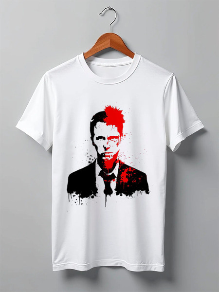 Заказать мужскую футболку в Москве. Футболка классическая Fight Club от YellowCloverShop - готовые дизайны и нанесение принтов.