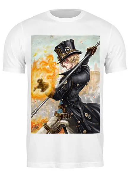 Заказать мужскую футболку в Москве. Футболка классическая Сабо - one piece от Y L - готовые дизайны и нанесение принтов.