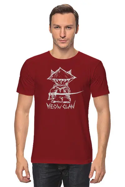 Заказать мужскую футболку в Москве. Футболка классическая Meow-Tang Clan от oneredfoxstore@gmail.com - готовые дизайны и нанесение принтов.