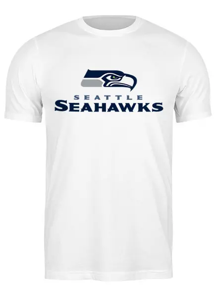 Заказать мужскую футболку в Москве. Футболка классическая Seattle Seahawks от dobryidesign - готовые дизайны и нанесение принтов.