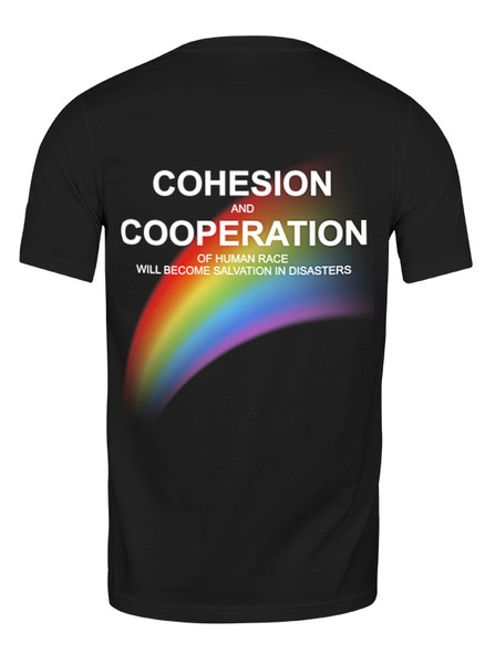Заказать мужскую футболку в Москве. Футболка классическая Cohesion and cooperation  от moto230281@gmail.com - готовые дизайны и нанесение принтов.