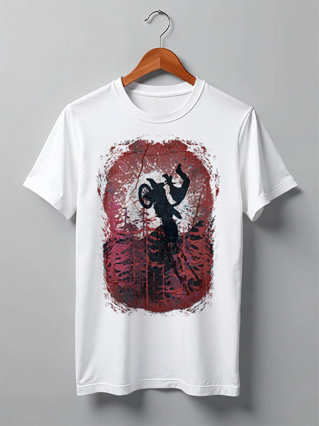 Заказать мужскую футболку в Москве. Футболка классическая Rider от oneredfoxstore@gmail.com - готовые дизайны и нанесение принтов.
