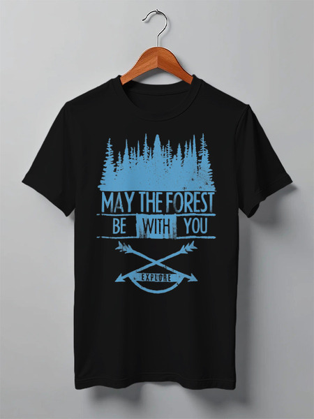 Заказать мужскую футболку в Москве. Футболка классическая Forest от oneredfoxstore@gmail.com - готовые дизайны и нанесение принтов.