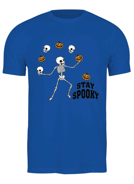 Заказать мужскую футболку в Москве. Футболка классическая Stay spooky от skynatural - готовые дизайны и нанесение принтов.