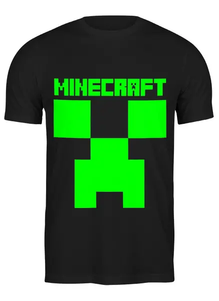 Заказать мужскую футболку в Москве. Футболка классическая MINECRAFT CREEPER от weeert - готовые дизайны и нанесение принтов.