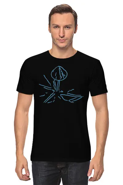 Заказать мужскую футболку в Москве. Футболка классическая Mushrooms от oneredfoxstore@gmail.com - готовые дизайны и нанесение принтов.