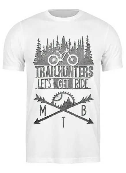 Заказать мужскую футболку в Москве. Футболка классическая Trailhunters от oneredfoxstore@gmail.com - готовые дизайны и нанесение принтов.