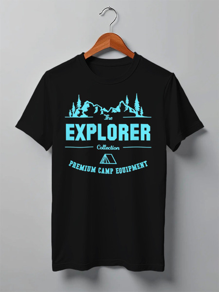 Заказать мужскую футболку в Москве. Футболка классическая Mountains от oneredfoxstore@gmail.com - готовые дизайны и нанесение принтов.