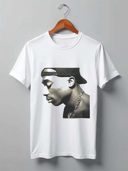 Заказать мужскую футболку в Москве. Футболка классическая 2 pac от deuce1234 - готовые дизайны и нанесение принтов.