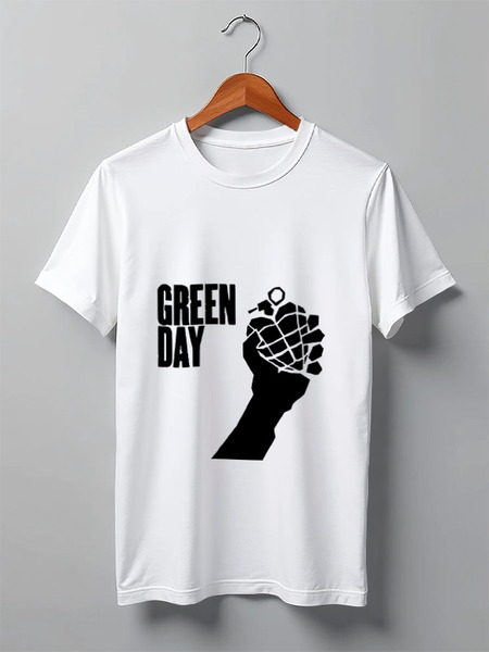 Заказать мужскую футболку в Москве. Футболка классическая Green Day от BURNSHIRTS - готовые дизайны и нанесение принтов.