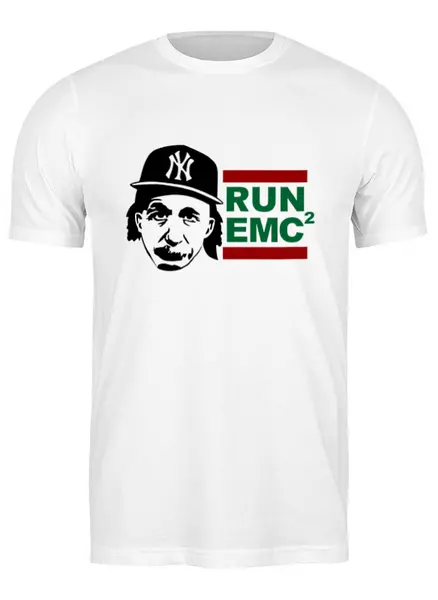 Заказать мужскую футболку в Москве. Футболка классическая RUN EMC от gopotol - готовые дизайны и нанесение принтов.