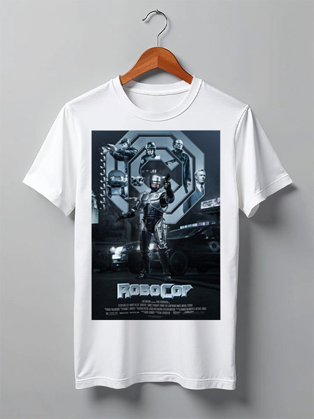 Заказать мужскую футболку в Москве. Футболка классическая Робокоп / RoboCop от kino.printio.ru - готовые дизайны и нанесение принтов.