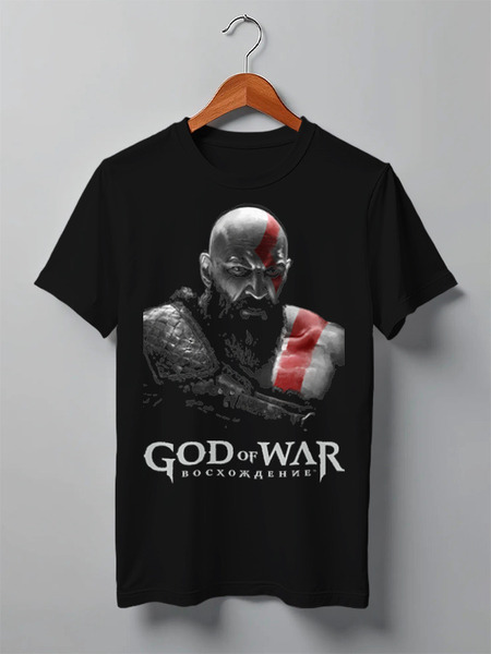 Заказать мужскую футболку в Москве. Футболка классическая GOD OF WAR от robus - готовые дизайны и нанесение принтов.