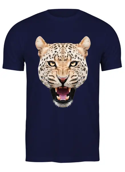 Заказать мужскую футболку в Москве. Футболка классическая Леопард от BAD OWL - готовые дизайны и нанесение принтов.