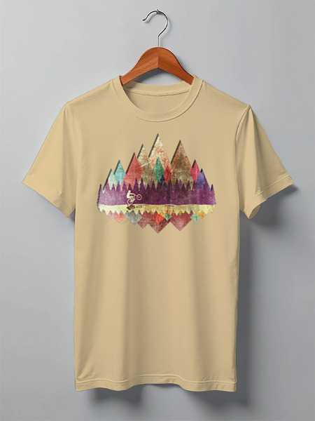 Заказать мужскую футболку в Москве. Футболка классическая MTB Retro Trails от oneredfoxstore@gmail.com - готовые дизайны и нанесение принтов.