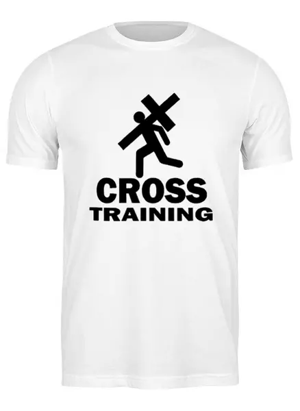 Заказать мужскую футболку в Москве. Футболка классическая Cross training от Kostya  - готовые дизайны и нанесение принтов.