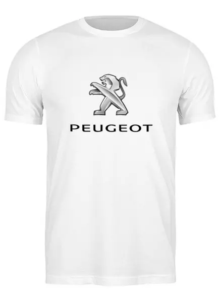 Заказать мужскую футболку в Москве. Футболка классическая PEUGEOT от DESIGNER   - готовые дизайны и нанесение принтов.