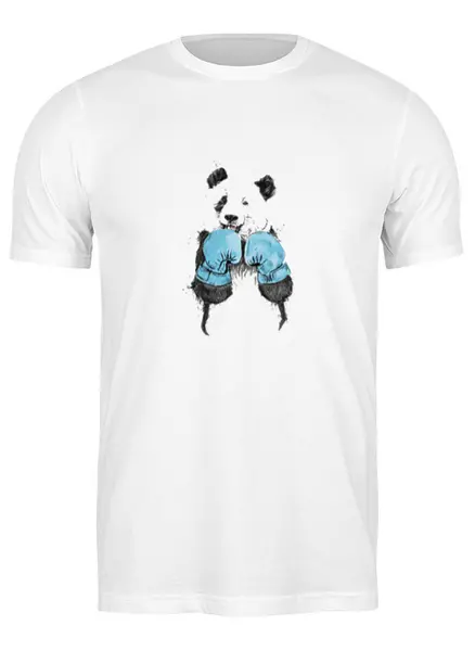 Заказать мужскую футболку в Москве. Футболка классическая Панда боксер от Антонио Венце - готовые дизайны и нанесение принтов.
