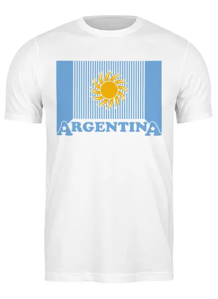 Заказать мужскую футболку в Москве. Футболка классическая Аргентина от printik - готовые дизайны и нанесение принтов.