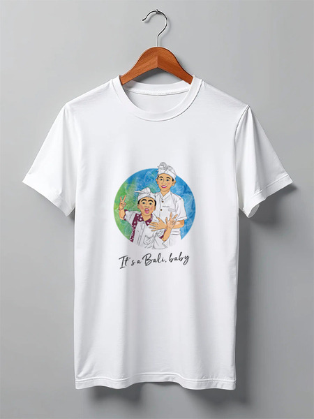 Заказать мужскую футболку в Москве. Футболка классическая It's a Bali, baby! от Artem Bali - готовые дизайны и нанесение принтов.