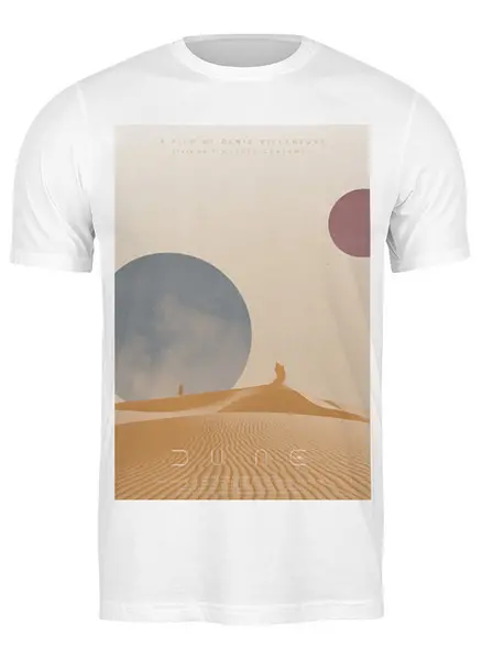 Заказать мужскую футболку в Москве. Футболка классическая Дюна / Dune от kino.printio.ru - готовые дизайны и нанесение принтов.