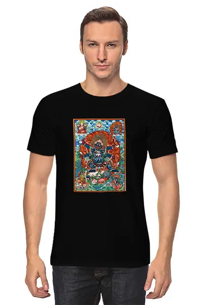 Заказать мужскую футболку в Москве. Футболка классическая Тибетская Vajrabhairava от shenyan - готовые дизайны и нанесение принтов.