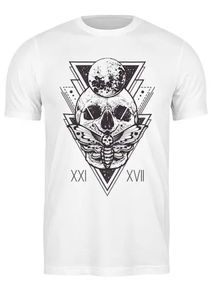 Заказать мужскую футболку в Москве. Футболка классическая Skulls от oneredfoxstore@gmail.com - готовые дизайны и нанесение принтов.