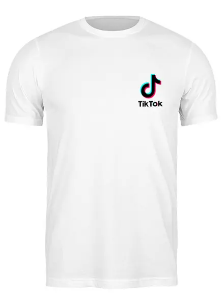 Заказать мужскую футболку в Москве. Футболка классическая TikTok  от DESIGNER   - готовые дизайны и нанесение принтов.