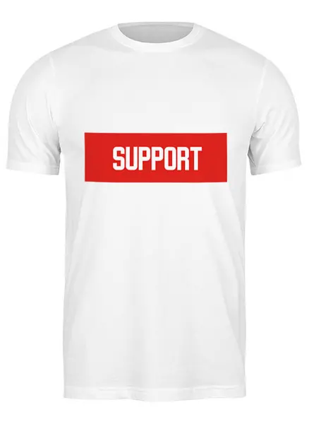 Заказать мужскую футболку в Москве. Футболка классическая  Support от THE_NISE  - готовые дизайны и нанесение принтов.