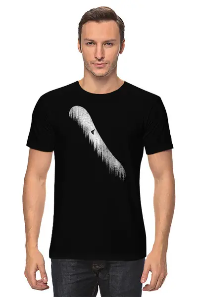 Заказать мужскую футболку в Москве. Футболка классическая Snowboard от oneredfoxstore@gmail.com - готовые дизайны и нанесение принтов.