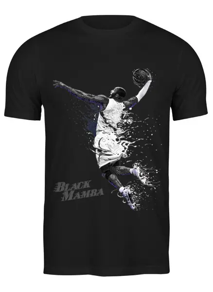 Заказать мужскую футболку в Москве. Футболка классическая Прыжок Чёрной Мамбы от Mesk08 - готовые дизайны и нанесение принтов.