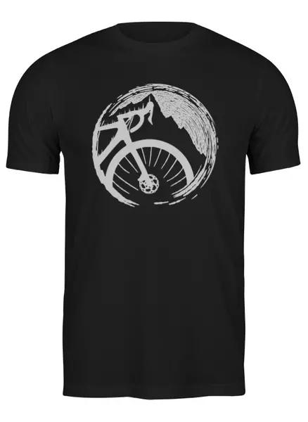 Заказать мужскую футболку в Москве. Футболка классическая Gravel Ride от oneredfoxstore@gmail.com - готовые дизайны и нанесение принтов.