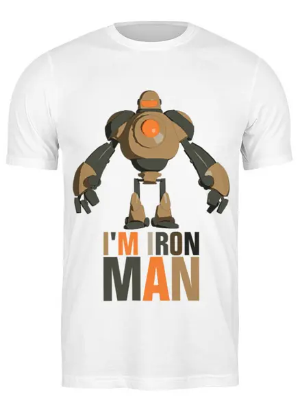 Заказать мужскую футболку в Москве. Футболка классическая I'm iron man от OEX design - готовые дизайны и нанесение принтов.