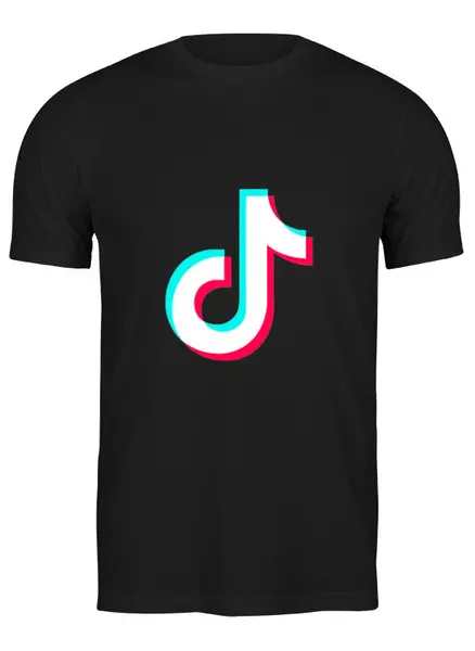 Заказать мужскую футболку в Москве. Футболка классическая TikTok  от DESIGNER   - готовые дизайны и нанесение принтов.