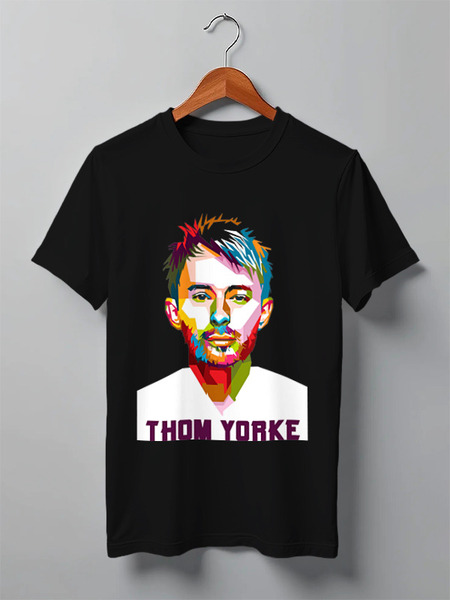 Заказать мужскую футболку в Москве. Футболка классическая Tom Yorke (Radiohead) от Fedor - готовые дизайны и нанесение принтов.