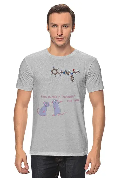 Заказать мужскую футболку в Москве. Футболка классическая Learn biochemistry —  and enjoy your life! от Andy Quarry - готовые дизайны и нанесение принтов.