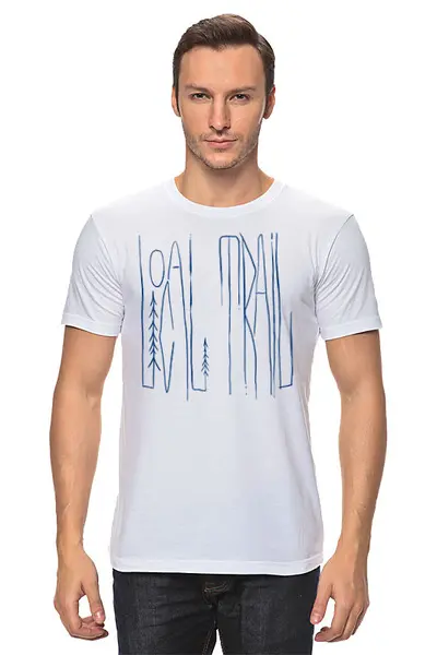 Заказать мужскую футболку в Москве. Футболка классическая Local Trail от oneredfoxstore@gmail.com - готовые дизайны и нанесение принтов.
